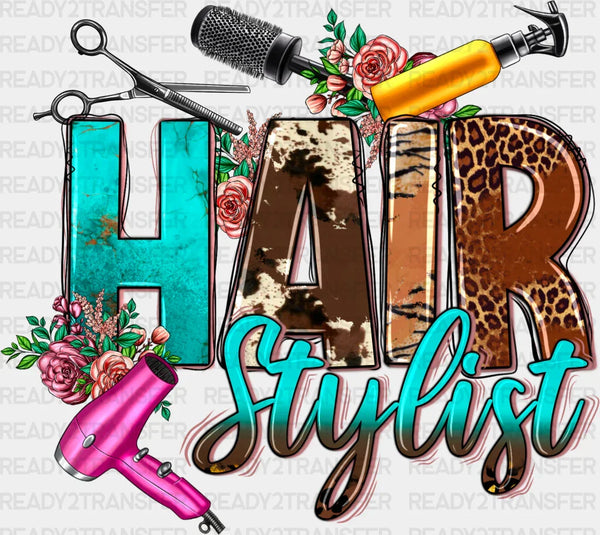 Hair Stylist Doodles - Hair Stylist DTF heat transfer