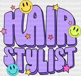 Hair Stylist Smile Face Design - Dtf Heat Transfer