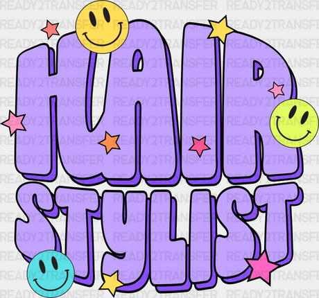 Hair Stylist Smile Face Design - Dtf Heat Transfer