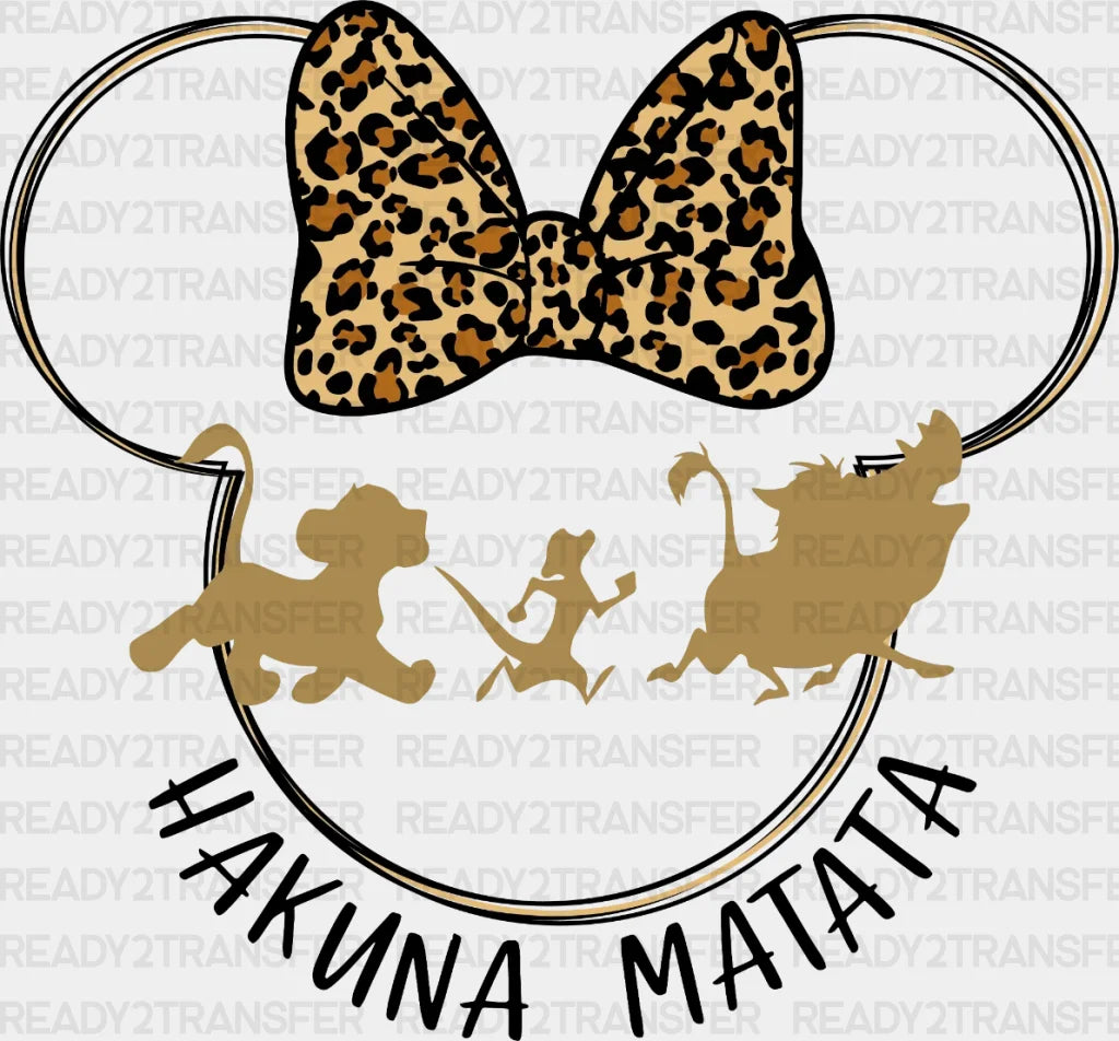 Hakuna Matata Disney Safari Dtf Heat Transfer Vacation Design Mickey Minnie