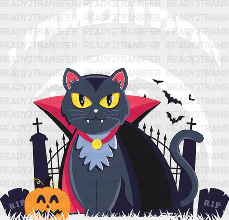 Halloween Black Cat Dtf Transfer