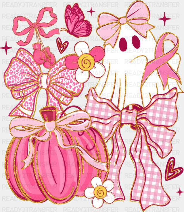 Halloween Breast Cancer Awareness DTF Transfer