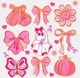 Halloween Design Breast Cancer Awareness DTF Transfer Adult Unisex S & M (10’’) / Light Color Design (See Imaging)