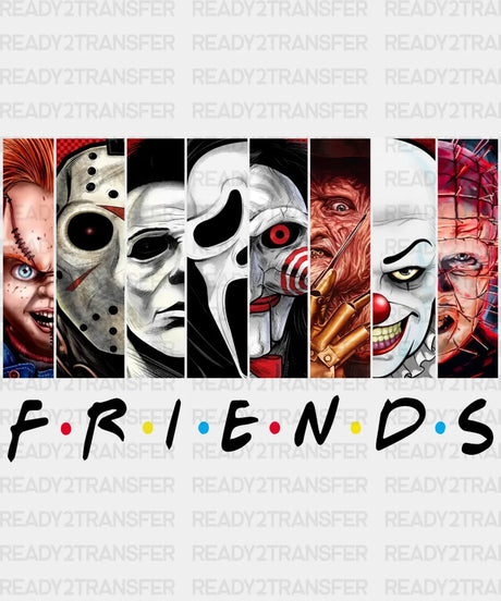 Halloween Friends Face Dtf Transfer