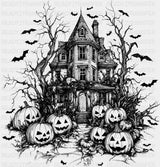 Halloween Haunted House - Halloween DTF Transfer