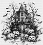 Halloween Haunted House - Halloween DTF Transfer