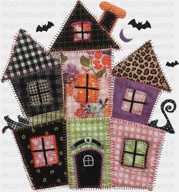 Halloween House & Bats - Halloween DTF Transfer