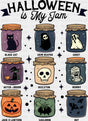 Halloween Is My Jam B&W - Halloween DTF Transfer ready2transfer Dark Color Design (See Imaging)