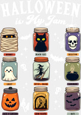 Halloween Is My Jam - Halloween DTF Transfer ready2transfer Light Color Design (See Imaging)
