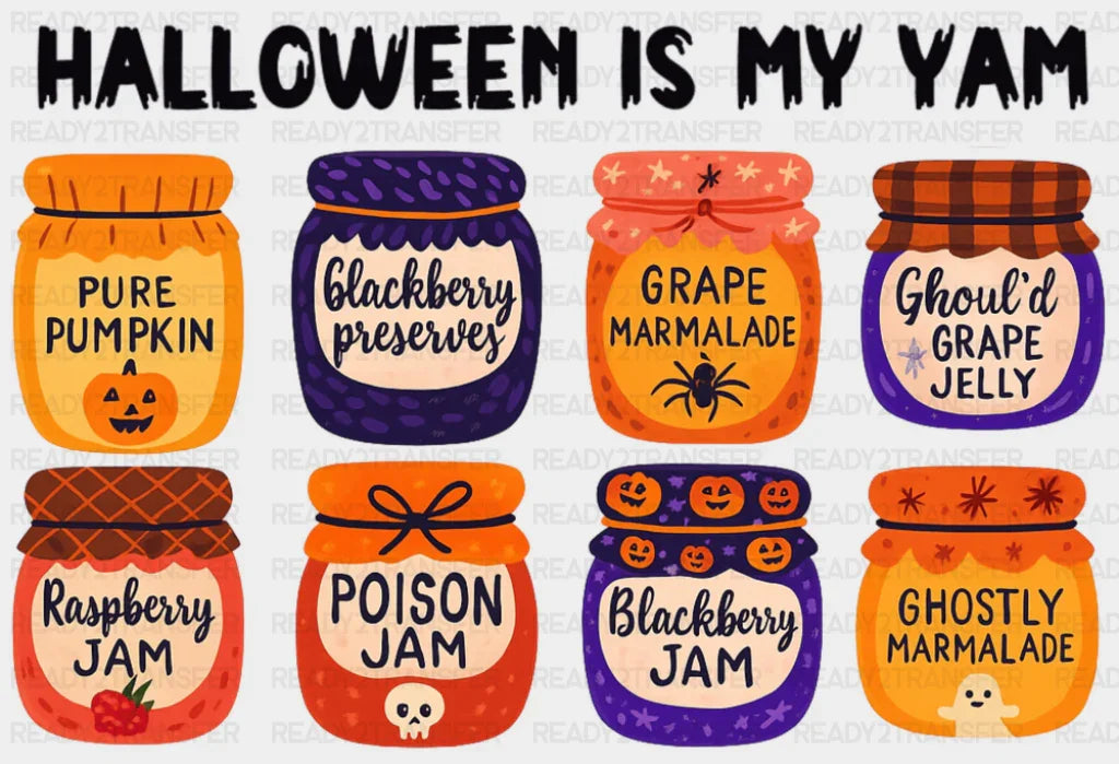 Halloween Is My Yam Halloween DTF Transfer Adult Unisex S & M (10’’) / Dark Color Design (See Imaging)