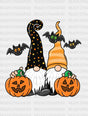 Halloween Pumpkin And Bat Dtf Transfer