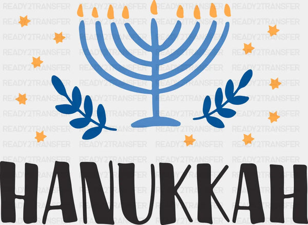 Hanukkah Candlestick Design - Hanukkah DTF heat transfer