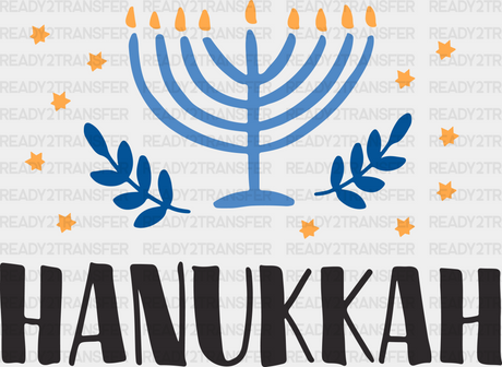 Hanukkah Candlestick Design - Dtf Heat Transfer Adult Unisex S & M (10’’) / Black