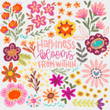 Happiness Blooms From Within Good Vibes DTF Transfer Adult Unisex S & M (10’’) / Light Color Design (See Imaging)