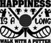 Happiness Is A Long Walk With A Putter - Golf DTF Heat Transfer ready2transfer Black