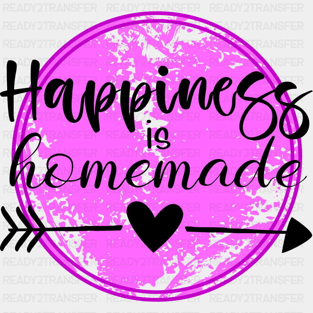 Happiness Is Homemade Purple Design - Family DTF Transfers ready2transfer Dark Color Design (See Imaging)