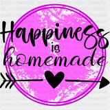Happiness Is Homemade Purple Design - Family DTF Transfers ready2transfer Dark Color Design (See Imaging)