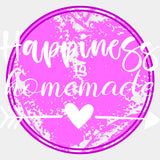 Happiness Is Homemade Purple Design - Family DTF Transfers ready2transfer Light Color Design (See Imaging)