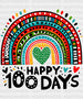 HAPPY 100 DAYS HEART DTF Transfer ready2transfer Black