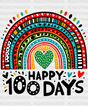 Happy 100 Days Heart Dtf Transfer