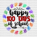 Happy 100 Days Of School Dtf Transfer