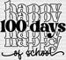 Happy Happy 100 Days Of School DTF Transfer ready2transfer Black