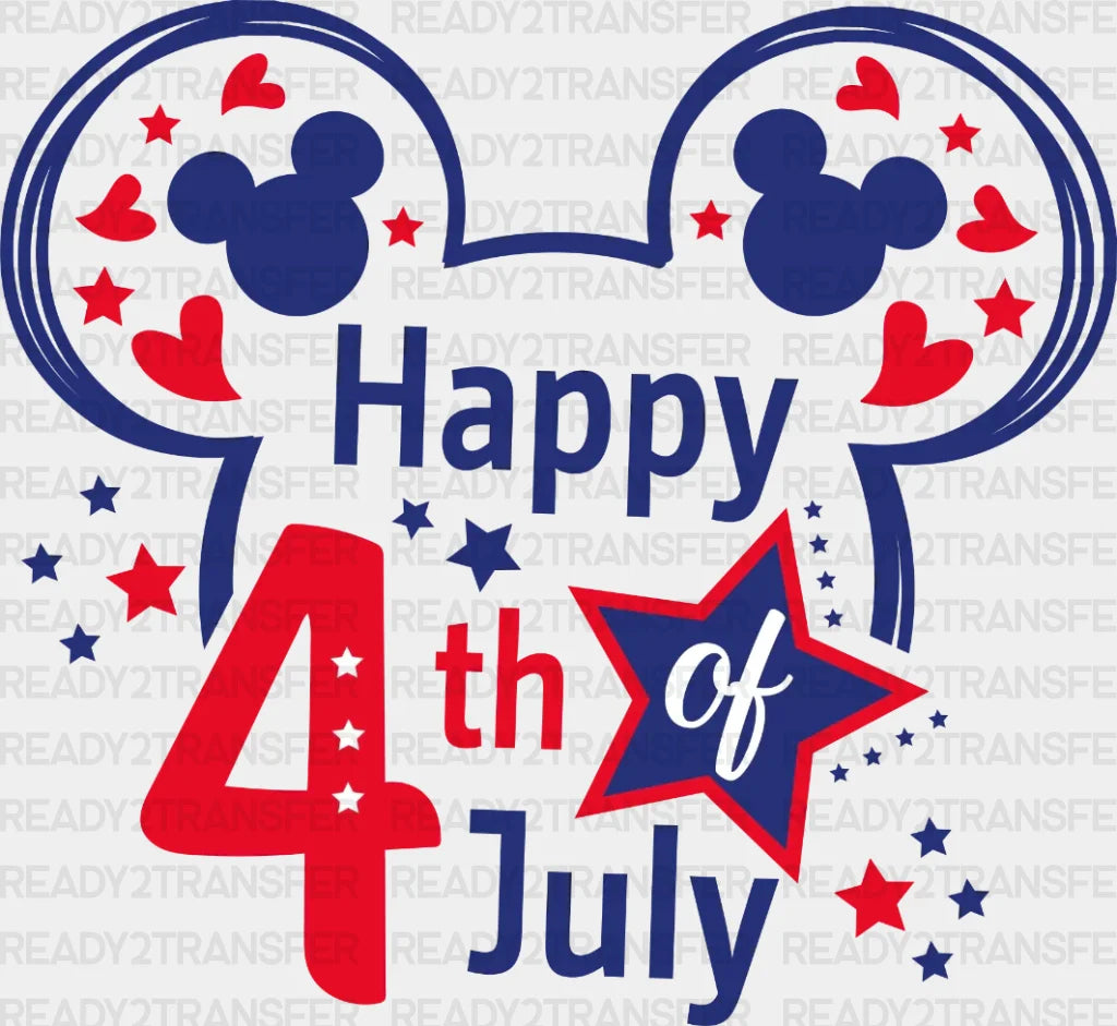 Happy 4th of July Disney DTF Heat Transfer, Disney Vacation Design ...