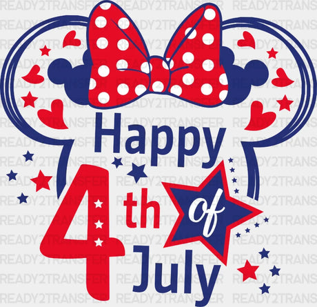 Happy 4Th Of July Disney Dtf Heat Transfer Vacation Design Mickey Minnie