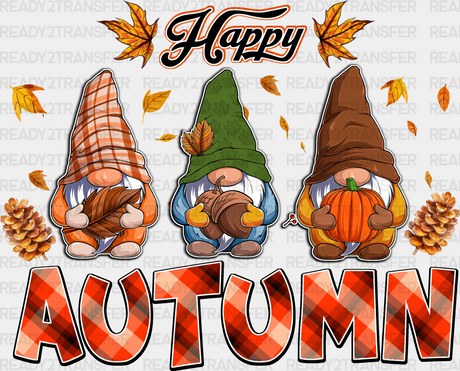 Happy Autumn Gnomes - Fall Dtf Transfer