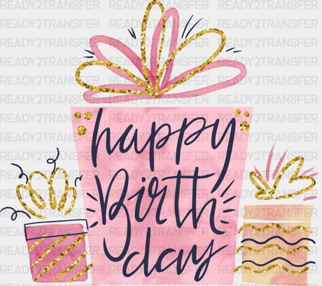 Happy Birthday Boxes - Dtf Heat Transfer