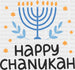 Happy Chanuka - Hanukkah DTF heat transfer ready2transfer Black