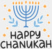 Happy Chanuka - Hanukkah DTF heat transfer ready2transfer White