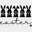 Happy Easter B&W Design - Easter DTF Transfer Adult Unisex - S & M (10’’) / Dark Color Design (See Imaging)