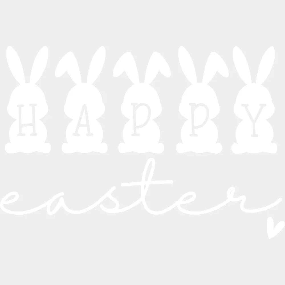 Happy Easter B&W Design - Easter DTF Transfer Adult Unisex - S & M (10’’) / Light Color Design (See Imaging)