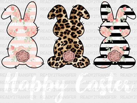 Happy Easter Bunnies Dtf Heat Transfer Design