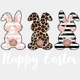 Happy Easter Bunnies Dtf Heat Transfer Design