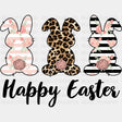 Happy Easter Bunnies Dtf Heat Transfer Design