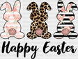 Happy Easter Bunnies Dtf Heat Transfer Design