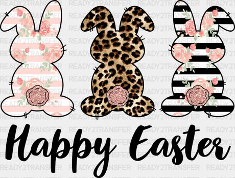 Happy Easter Bunnies Dtf Heat Transfer Design