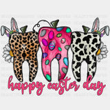 Happy Easter Day Dentist Dtf Heat Transfer Design