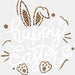 Happy Easter DTF Heat Transfer, Easter Design ready2transfer White