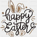 Happy Easter DTF Heat Transfer, Easter Design ready2transfer Black