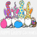 Happy Easter Gnomies DTF Heat Transfer, Easter Design ready2transfer White