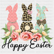 Happy Easter Leopard Bunny Dtf Heat Transfer Design