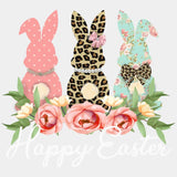 Happy Easter Leopard Bunny Dtf Heat Transfer Design