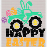 Happy Easter Monster Truck DTF Heat Transfer, Easter Design - ready2transfer