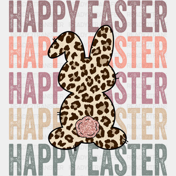 Happy Easter Rabbit Cheetah Print - Easter DTF Transfer