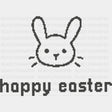 Happy Easter Rabbit Pixelated - Easter DTF Transfer Adult Unisex - S & M (10’’) / Dark Color Design (See Imaging)