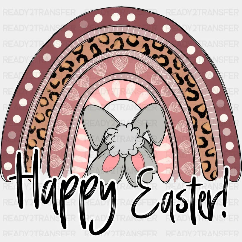 Happy Easter Rainbow Dtf Heat Transfer Design