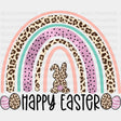 Happy Easter Rainbow Dtf Heat Transfer Design